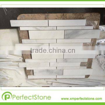 China perfect shower floor Marble mosaic, oriental white marble mosaic tiles