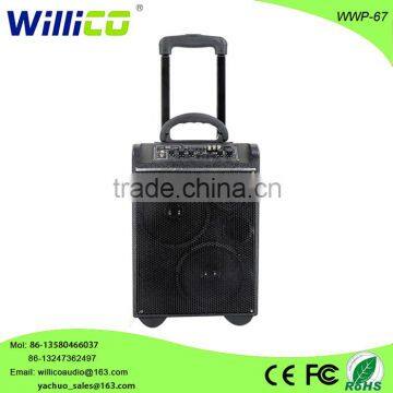 MIC RC powered wooden trolley battery speaker