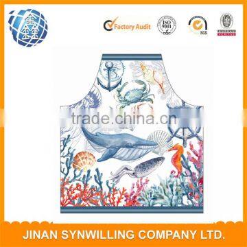 100% cotton flowers printing Kitchen aprons cooking aprons