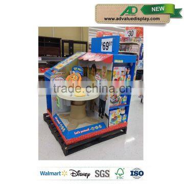 Advertising cardboard floor & pallet displays for toys and promotion