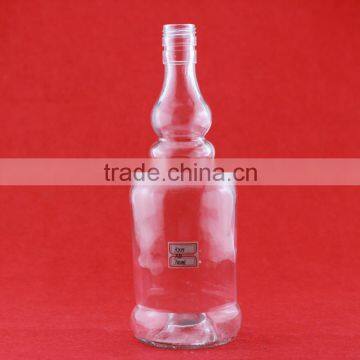 High flint liquor bottles super flint wine glass bottle cork stopper clear glass bottle wholesale