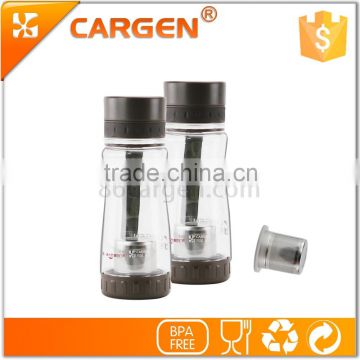 Wholesale 450ml promotion logo plastic tea infuser bottle