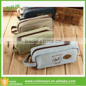 Canvas gift pencil bag school pencil bag