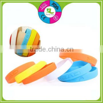 Custom Design Silicone Wrist bands And Colorful Wrist Bands And Rubber Bracelets Rubber Wristbands of 1 INCH heated wrist band