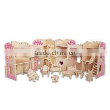 3D Wooden Puzzle DIY Princess Castle B Toy