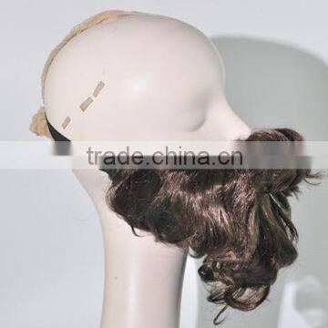 Fashion Short brown curls Moustache synthetic fack Moustache santa wigs N291