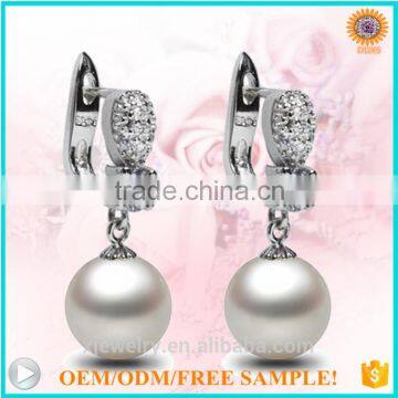 wholesale loose white shell pearl earring