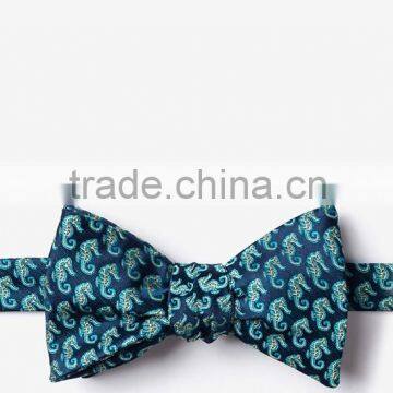 2016 latest custom made floral jacquard self-tie cotton bow ties