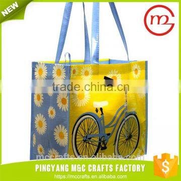 Large Summer Bicycle Reusable Shopping Tote Bag