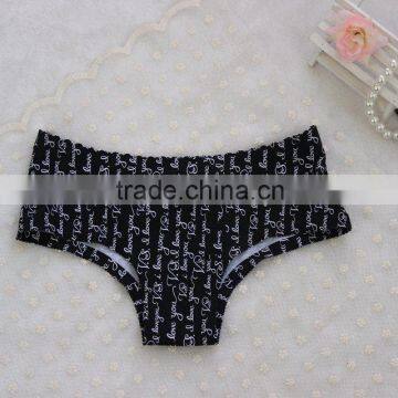 one piece laser cut boyshort with letter panty