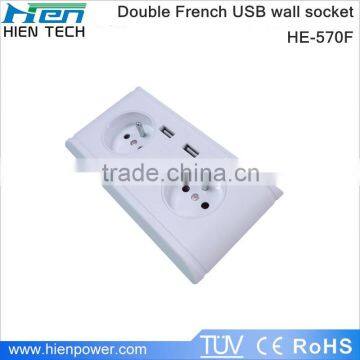 European Type for 16A 5V2A for French Wall Mounted Power Socket photo-2