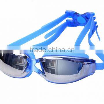 High quality factory price waterproof anti fog swimming glasses, swimming goggles electroplated design