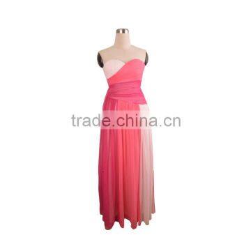 Hot Sale Style Chiffon Colorful Long Gowns Evening Dress photo-2
