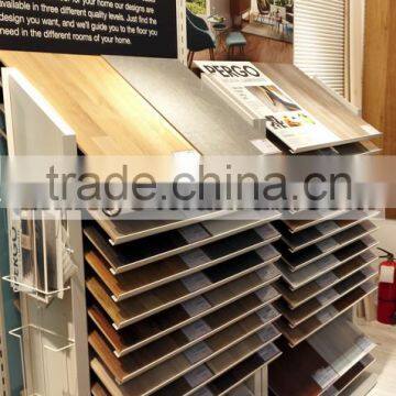 wood timber floor display racks/ parquet floor samples display rack WJ067