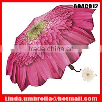 [AOAC012] Flower umbrella, auto open and close umbrella, 3 folding umbrella