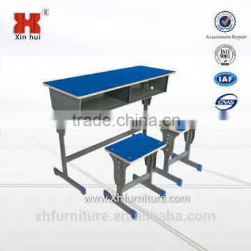 Cheap school furniture double school desk and chair