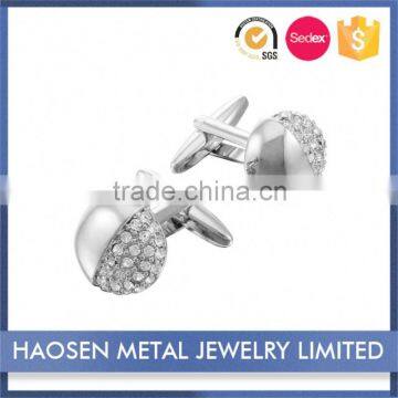 Hot Sales Get Your Own Designed Rhinestone Crystal Cufflink Clasps