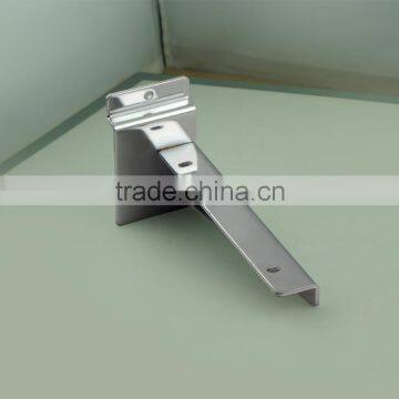 Fix on slatwall board Metal chrome metal wall shelf bracket