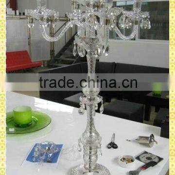 Handmade Exquisite Tall Crystal Decorative Floor Candelabras For Wedding Party Table Centerpiece Decoration