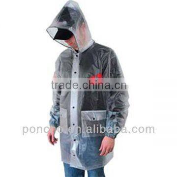 lightsurface transparent/translucent long pvc rainjacket