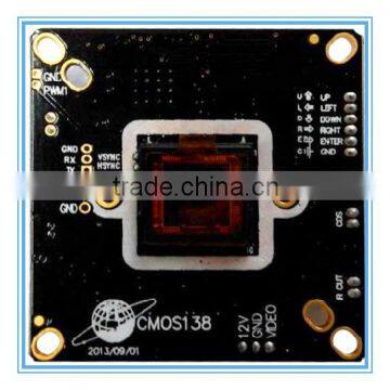 HD CMOS 1200TVL security camera board 1/2.5"CMOS-138 with OSD menu Mirror function