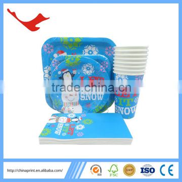 006 FDA standard printed disposable tableware for theme party