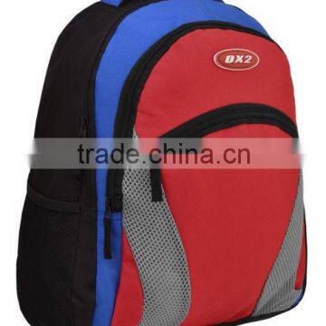 Mens Ladies Backpack Red Grey Rucksack Shoulder Bag Sports Casual Bike School