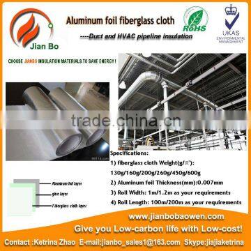 Glass fiber cloth insulating material aluminum foil as pipe line coating material