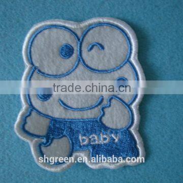 Cheap price baby shirt embroidery badge emblem