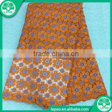 2016 High Quality Embroidery Tulle Lace,french Lace Fabric With Double Color photo-4