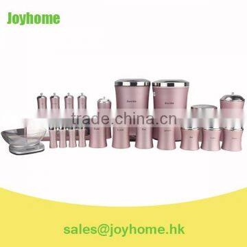 stainless steel bread bin canister set with dust bin