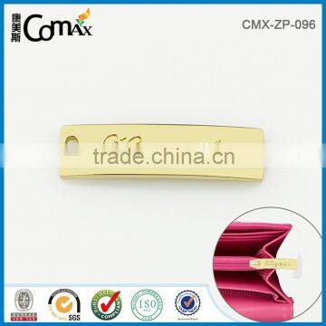 Design Zinc Alloy Bag Accessory Arc Shape Gold Custom Metal Zipper Puller photo-2