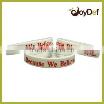 Hot Sale Custom Promotional Debossed Printed 100% Silicone Wristbands