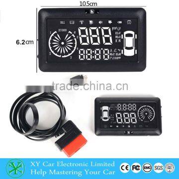 Multifunctional head up display hud 3.8inch universal OBDII car speed HUD XY-HUD204