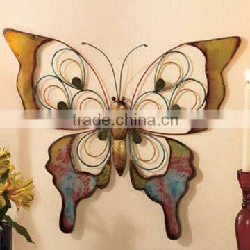 Wrought Iron Wall Art Crafts Patio Garden Ornament hanging large butterfly decorations