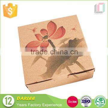 Eco-Friendly handmade brown kraft paper pizza box for fast food