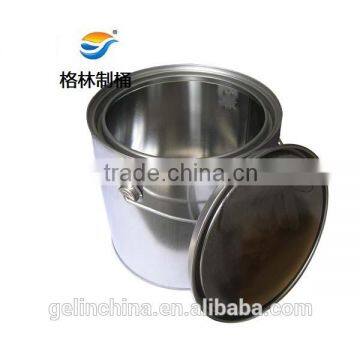 2.5L Round metal bucket with metal handle