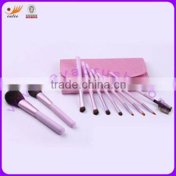 10Pcs Lovely Pink Travel Cosmetic/Makeup Brush Set