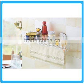 Bathroom plastic suction storage towel rack