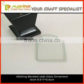 Wholesale Arch flat glass ornament wholesale arch jade ornament/Blank jade glass ornament