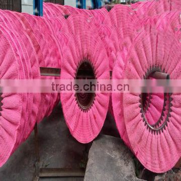 Red treated corrugated airway sisal cotton polishing wheel