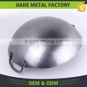 Restaurant Hand Made Double Handles Carbon Steel Wok For Sale photo-4