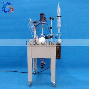 High Quality Vacuum Electric Stiring Single Glass Reactor 10l photo-3