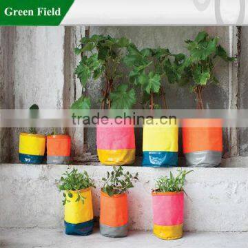 Green Field Home Garden Canvas Flower Planter,Canvas Home Garden Plants Planter photo-1