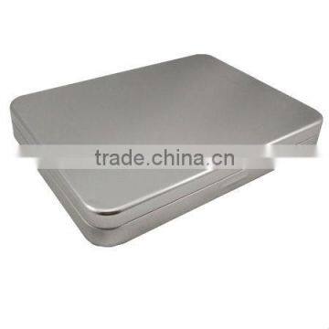 No printing rectangular throat tinplate case