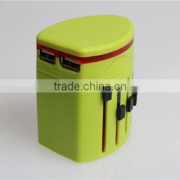 World Travel Wholesale Plug Adapter With 2 USB 1000mA Output for Unviersal Travel Charger Travel Gift photo-3