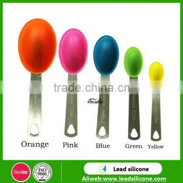 Multifunction Silicone Kitchen Utensil/ Different Volume 15ml, 7.5ml, 5ml, 2.5ml,1.25ml Silicone Measuring Spoon photo-3