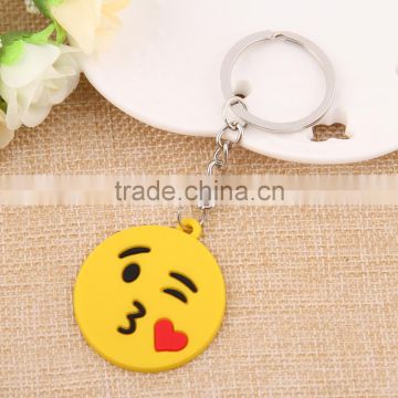 2016 Wholesale Custom Personalized Soft PvC Emoji Keychain