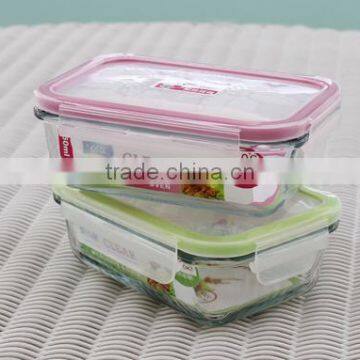 hot sale 1700ml cheap price glass lock food storage containers/glass lock food storage/lock and seal airtight food storage box