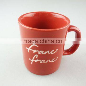 cheap red color full printing 10oz bulk ceramic coffee mugs